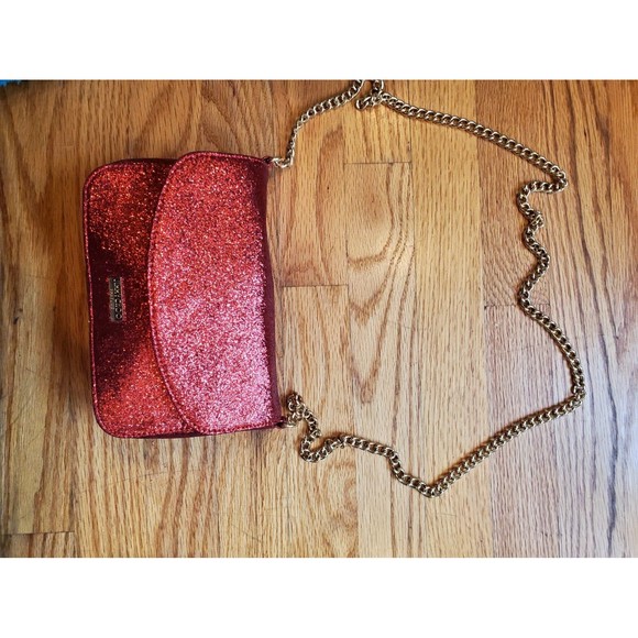 Jimmy Choo Parfums Red Sparkly Purse With Chain Strap - Picture 2 of 11